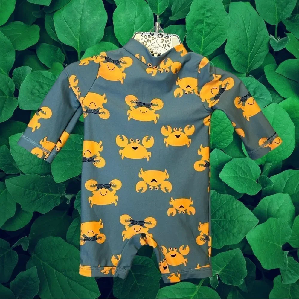 5 for $25🔥3M Carter's Just One You‎ Crab Sunshade Swimsuit Bodysuit